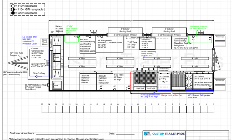 8.5×24 Fully Loaded Food Trailer – Mobile Kitchen Concession Trailer - Image 13